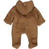 Fuzzy Outerwear, Tan - Rompers - 2