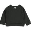 Ribbed Long Sleeve Tee Shirt with Button Detail, Charcoal - T-Shirts - 2