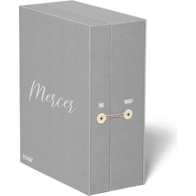 Exclusive Monogrammable Mercer Vault Baby Keepsake Box, Slate