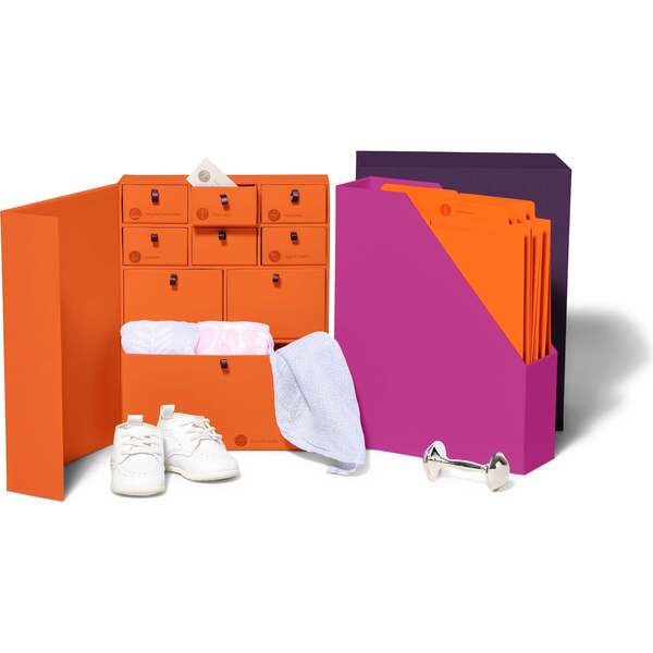 The Library Baby Keepsake Box, Plum Savor Accents