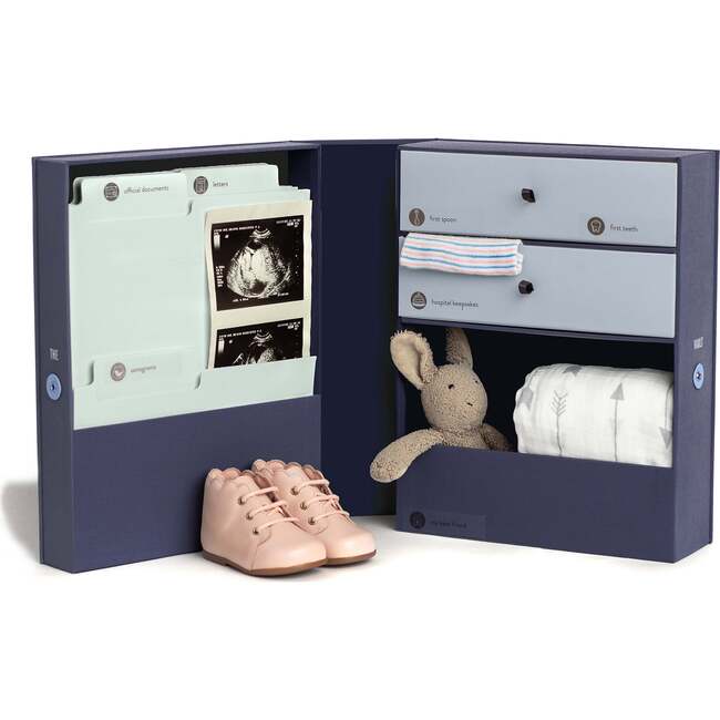 Exclusive Monogrammable Mercer Vault Baby Keepsake Box, Something Blue - Keepsakes & Mementos - 2