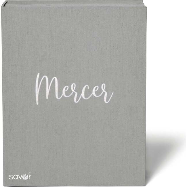 Exclusive Monogrammable Mercer Vault Baby Keepsake Box, Slate - Keepsakes & Mementos - 3