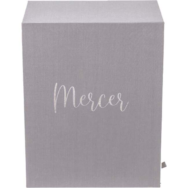 Exclusive Monogrammable Mercer Baby Keepsake Box, Slate - Keepsakes & Mementos - 3