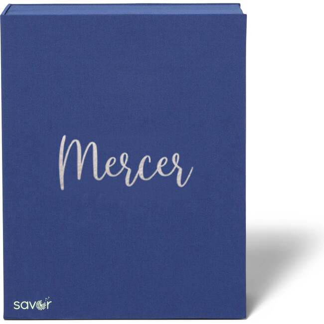 Exclusive Monogrammable Mercer Vault Baby Keepsake Box, Something Blue - Keepsakes & Mementos - 3