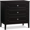 Chloe Regency 3-Drawer Dresser, Ebony - Dressers - 1 - thumbnail