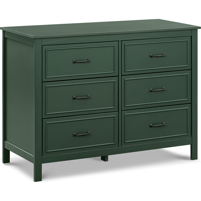 Charlie 6-Drawer Double Dresser, Forest Green