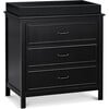 Charlie 3-Drawer Dresser, Ebony - Dressers - 4