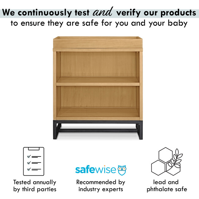 Ryder Convertible Cubby Changer & Bookcase, Honey - Changing Tables - 4