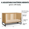 Ryder 3-In-1 Convertible Crib, Honey - Cribs - 4