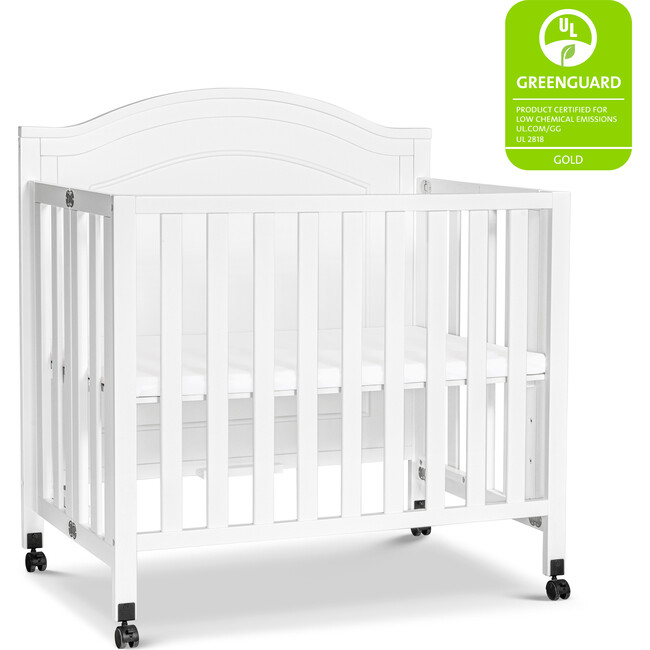 Charlie Folding Portable 3-In-1 Mini Crib, White - Cribs - 5