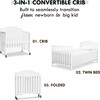 Charlie Folding Portable 3-In-1 Mini Crib, White - Cribs - 6