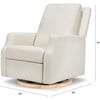 Crewe Recliner & Swivel Glider, Ivory Boucle With Light Wood Base - Swivel - 5