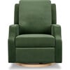 Crewe Recliner & Swivel Glider, Forest Green Velvet With Light Wood Base - Swivel - 6