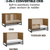 Ryder 3-In-1 Convertible Crib, Walnut - Cribs - 6
