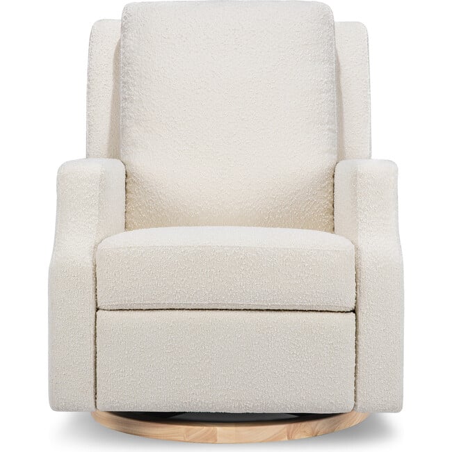 Crewe Recliner & Swivel Glider, Ivory Boucle With Light Wood Base - Swivel - 7