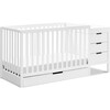 Colby 4-In-1 Convertible Crib & Changer Combo, White - Cribs - 1 - thumbnail