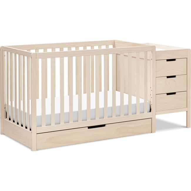 Colby 4-In-1 Convertible Crib & Changer Combo, Washed Natural
