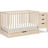 Colby 4-In-1 Convertible Crib & Changer Combo, Washed Natural - Cribs - 1 - thumbnail