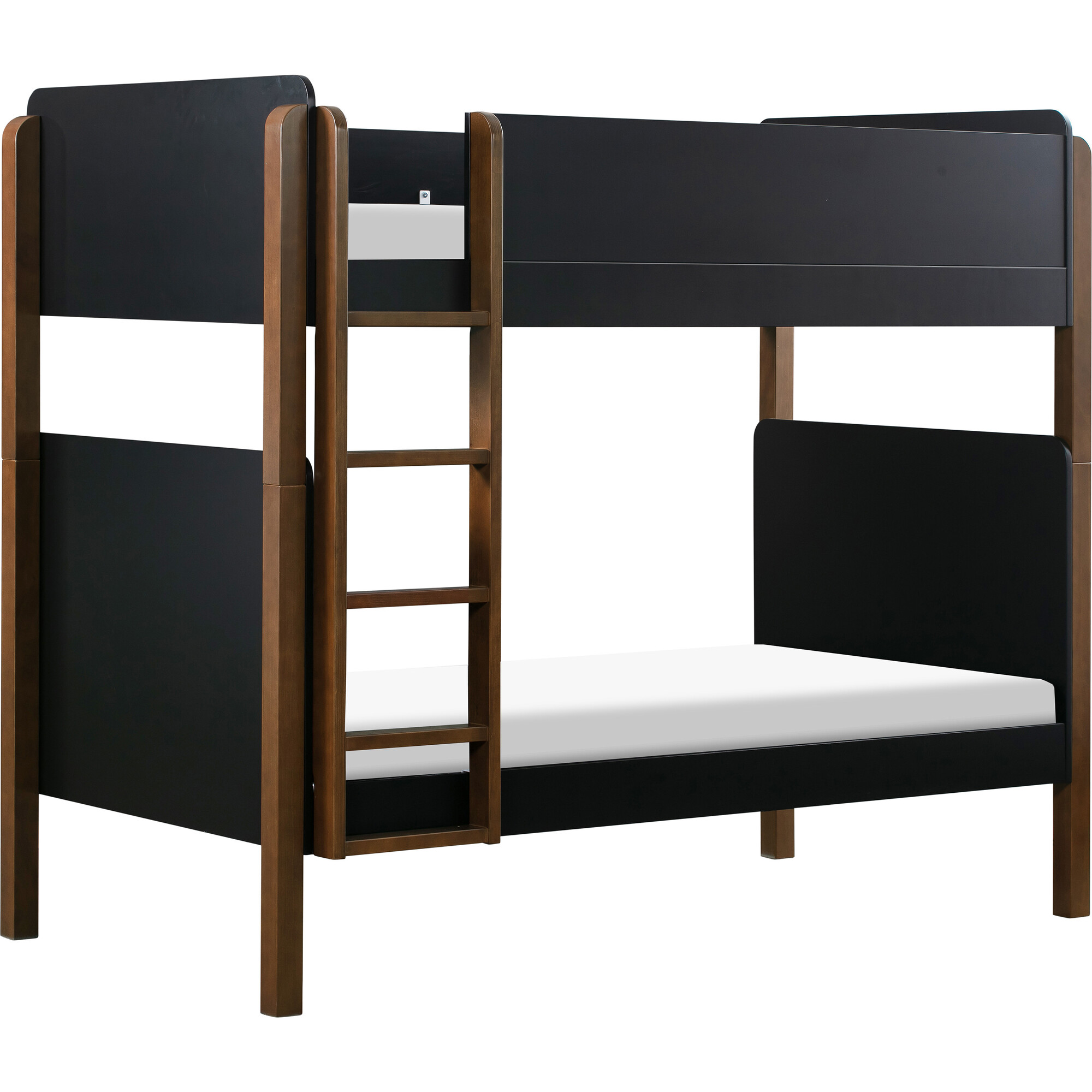 Tiptoe Bunk Bed, Black & Natural Walnut - Beds - 1