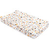 Organic Muslin Cotton Quilted Changing Pad Cover, Terrazzo - Changing Pads - 1 - thumbnail