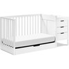 Colby 4-In-1 Convertible Crib & Changer Combo, White - Cribs - 5