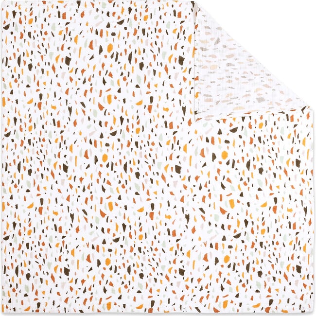 Organic Muslin Cotton Swaddle, Terrazzo - Swaddles - 3