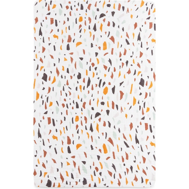 Organic Muslin Cotton Mini Crib Sheet, Terrazzo - Crib Sheets - 2