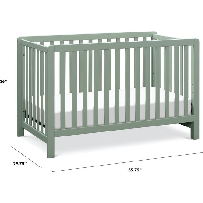 Colby 4-In-1 Low-Profile Convertible Crib, Light Sage - Cribs - 9