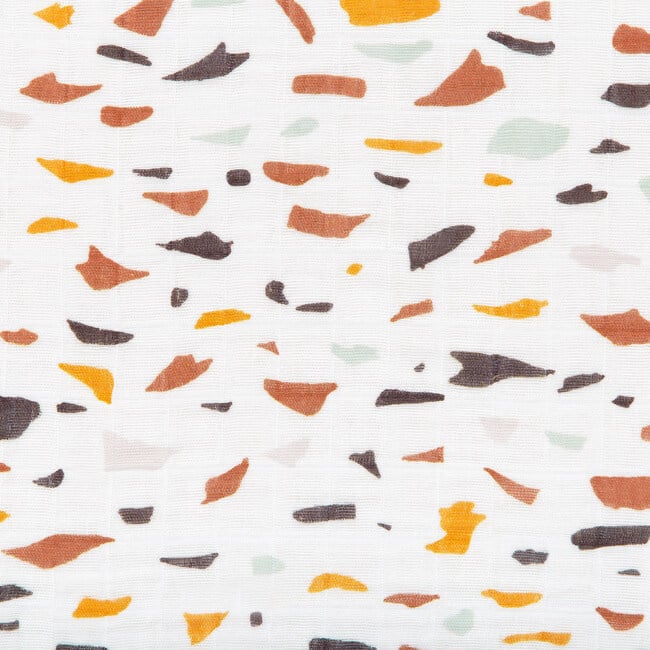 Organic Muslin Cotton Swaddle, Terrazzo - Swaddles - 4