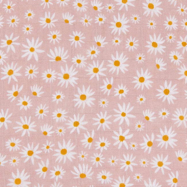 Organic Muslin Cotton Swaddle, Daisy - Swaddles - 4