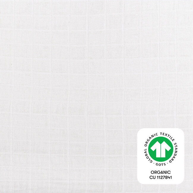 Organic Muslin Cotton Mini Crib Sheet, White - Crib Sheets - 8