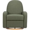 Nami Electronic Recliner & Swivel Glider Recliner With Usb Port, Olive With Light Wood Base - Swivel - 3