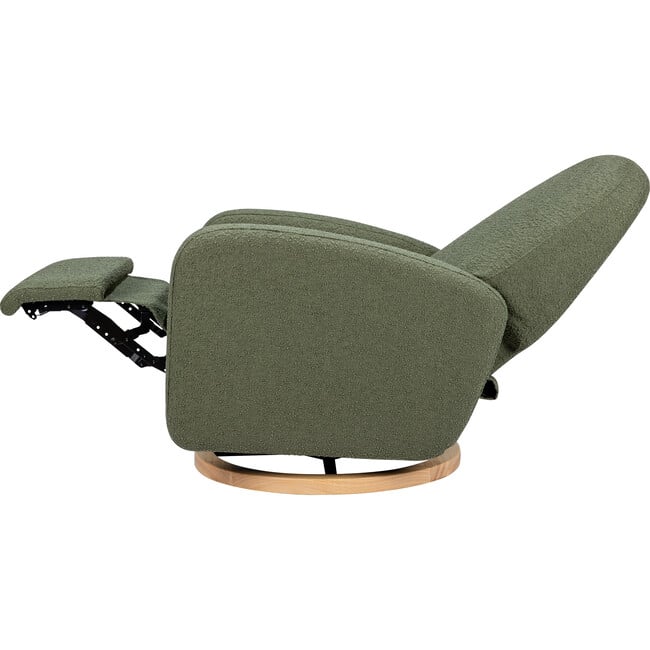 Nami Electronic Recliner & Swivel Glider Recliner With Usb Port, Olive With Light Wood Base - Swivel - 5