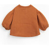 Cardigan, Balloon Sleeve, Rust - Cardigans - 2