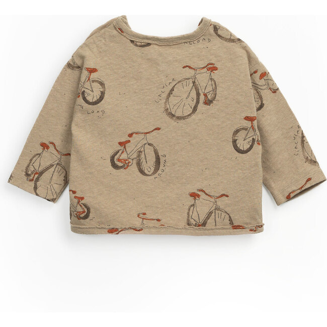 Long Sleeve Tee Shirt, Bicycle Print - T-Shirts - 2