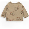 Long Sleeve Tee Shirt, Bicycle Print - T-Shirts - 2