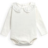 Onesie, Ruffled Collar, White - Onesies - 1 - thumbnail