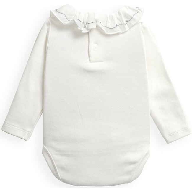 Onesie, Ruffled Collar, White - Onesies - 2