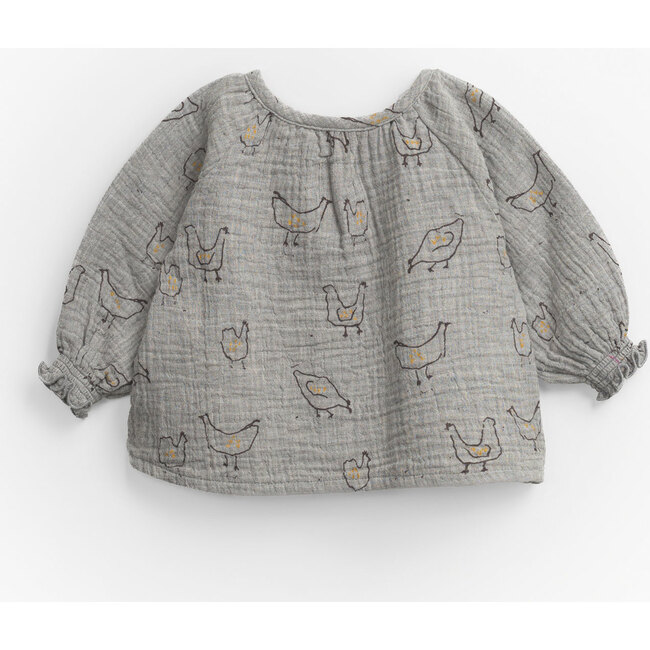 Blouse, Chicken Print - Blouses - 2