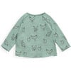 Long Sleeve Tee Shirt, Chicken Print - T-Shirts - 2