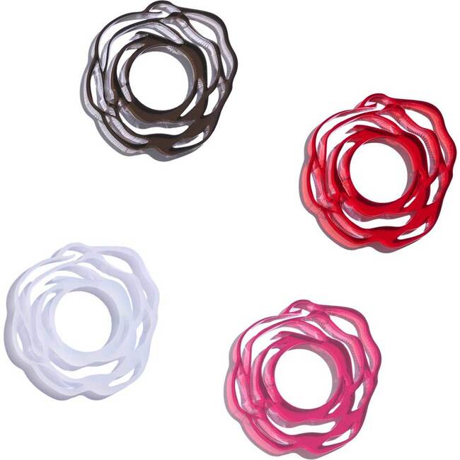 Champs de Roses Napkin Rings, 4-Piece Set