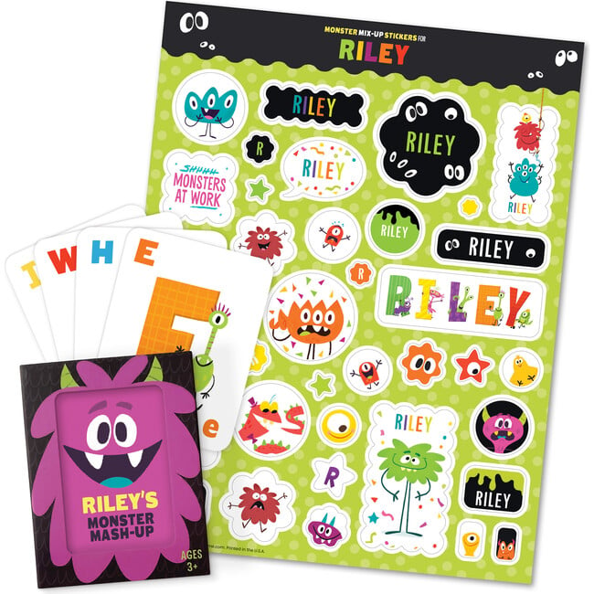 Monster Card Game with Sticker Sheet Gift Set - Books - 2