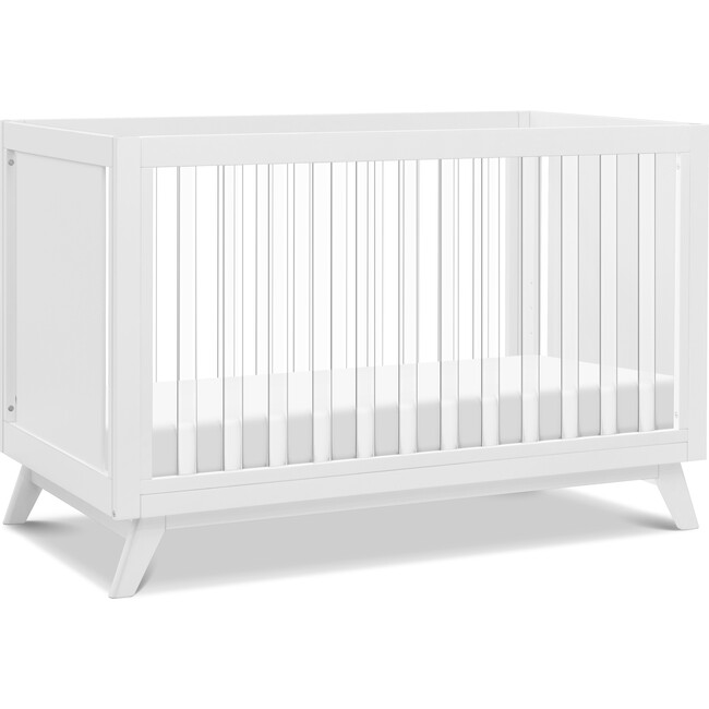 Otto 3-In-1 Convertible Crib, White & Acrylic