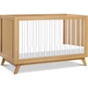 Otto 3-In-1 Convertible Crib, Honey & Acrylic - Cribs - 1 - thumbnail