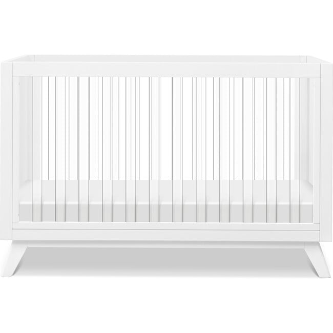 Otto 3-In-1 Convertible Crib, White & Acrylic - Cribs - 5