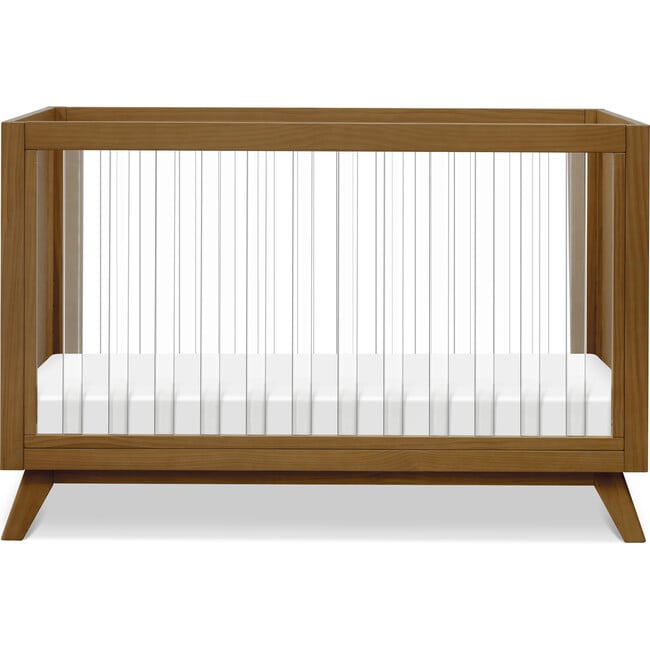 Otto 3-In-1 Convertible Crib, Walnut & Acrylic - Cribs - 4