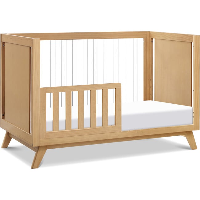 Otto 3-In-1 Convertible Crib, Honey & Acrylic - Cribs - 6