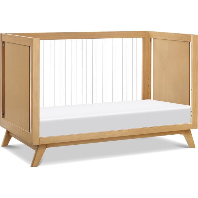 Otto 3-In-1 Convertible Crib, Honey & Acrylic - Cribs - 7