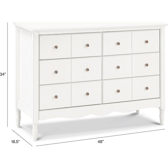 Liberty 6-Drawer Assembled Dresser, Warm White - Dressers - 5