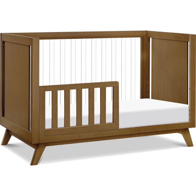 Otto 3-In-1 Convertible Crib, Walnut & Acrylic - Cribs - 5